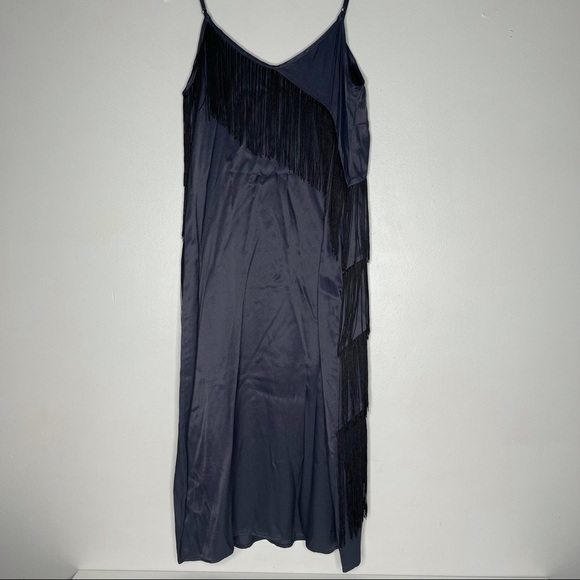 NIC+ZOE Fringed Up Midi Dress In India Ink - Picture 5 of 10